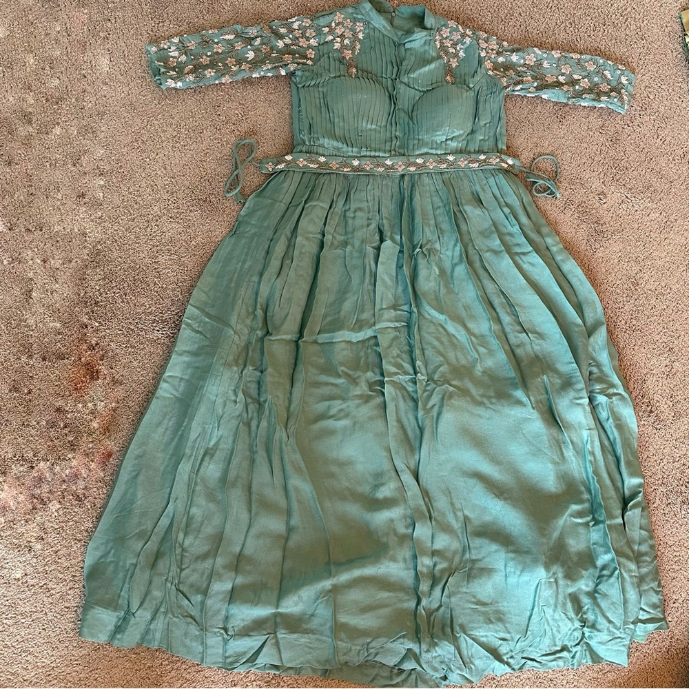 Blue anarkali